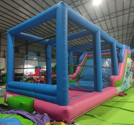 Outdoor Commercial Grade PVC Grote opblaasbare waterglijbaan Bounce House Combo Bouncy Castle