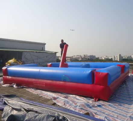 Hoogwaardige PVC Opblaasbare Jousting Arena Kinderen Gladiator Gevechtsveld met Stokken Inclusief Blower - voor Trampolineparken