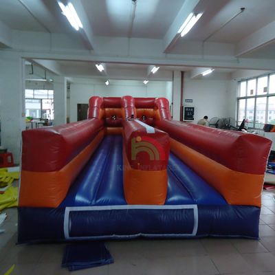 Opblaasbare Bungeerun Spel voor Buiten voor Twee Personen Uitdagingsrace Dubbele Banen Interactieve Opblaasbare Spellen