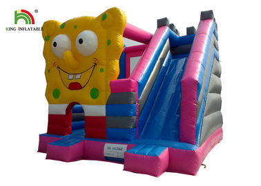 Roze Spongebob-Huis Opblaasbaar het Springen Kasteel met Vierkante Broek en Kant