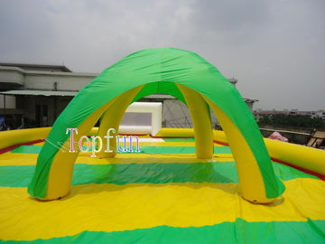 Kleurrijke Opblaasbare van het het Strandhuis van het Gebeurtenishuwelijk Groene Tent 0.6mm pvc-geteerd zeildoek
