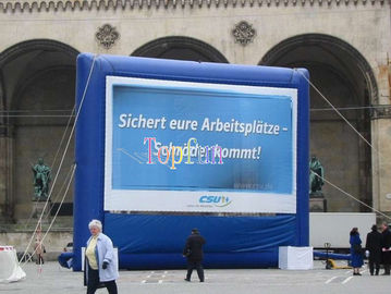 Het blauwe Opblaasbare van de het Scherm Opblaasbare Bioscoop van de Reclamefilm van de Schermenoutdood Opblaasbare de Filmscherm