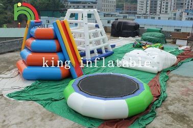Douanepvc die Opblaasbaar Waterstuk speelgoed/Elastische het Watertrampoline drijven van het Metaalkader