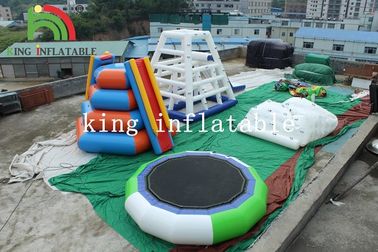 Douanepvc die Opblaasbaar Waterstuk speelgoed/Elastische het Watertrampoline drijven van het Metaalkader