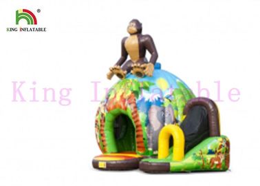 Groene het Themaslag van de Wildernisdisco - omhoog Bouncy-Kasteel met Dia Verbazende Druk voor Jonge geitjes