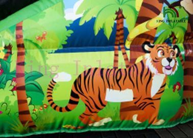 Groene het Themaslag van de Wildernisdisco - omhoog Bouncy-Kasteel met Dia Verbazende Druk voor Jonge geitjes