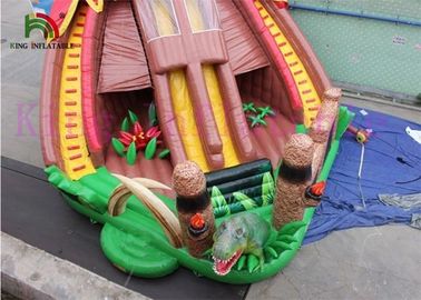 De Dinosaurus van de antiquiteitenkleur Opblaasbaar het Springen Kasteel met Diadak Behandelde Speelplaats