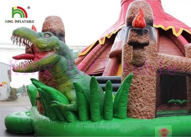 De Dinosaurus van de antiquiteitenkleur Opblaasbaar het Springen Kasteel met Diadak Behandelde Speelplaats