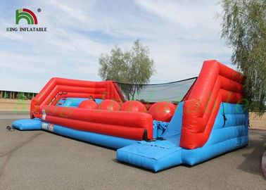 Loodvrije Rode of Blauwe Opblaasbare Sportenspelen/Slag - omhoog Hinderniscursus en Dia