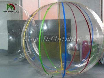 1.0mm de Transparante Gang van pvc op Water Opblaasbare Bal met Blauwe Koorden