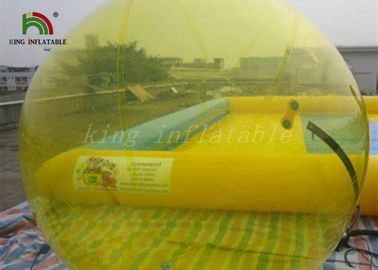 Gele Kleur 1.0mm de Opblaasbare Gang van pvc op Waterballen/Waterbel/Menselijk Gebied