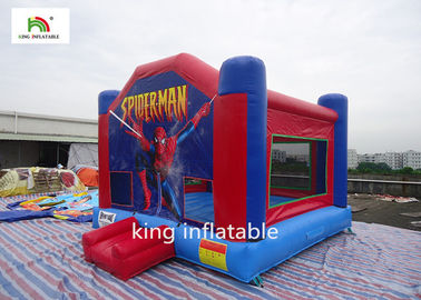 De blauwe en Rode Commerciële Opblaasbare Druk van Spiderman van het Spronghuis voor Huur
