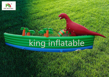 Opblaasbare het Waterparken van de dinosaurusstijl met het Geteerde zeildoek UV Bestand van Poolpvc