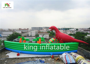 Opblaasbare het Waterparken van de dinosaurusstijl met het Geteerde zeildoek UV Bestand van Poolpvc
