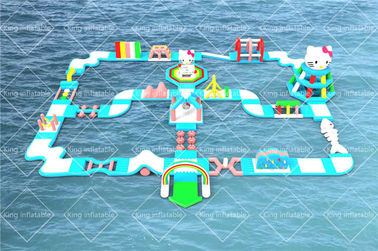 Het drijvende Cat Theme Bespoke Design Inflatable-Park van Waterspelen