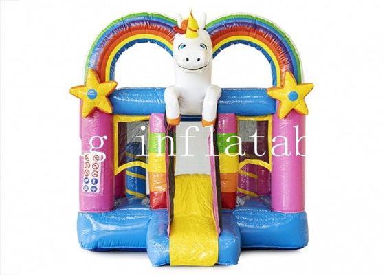 EN71 magisch Unicorn Inflatable Combo Bounce House met Dia