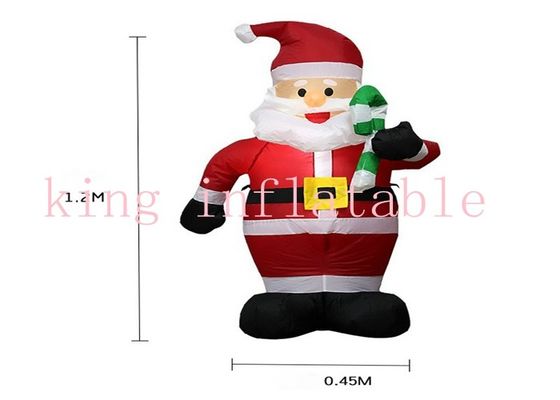210D nylon Aangepaste Reuze Openlucht Opblaasbare Santa Claus For Yard