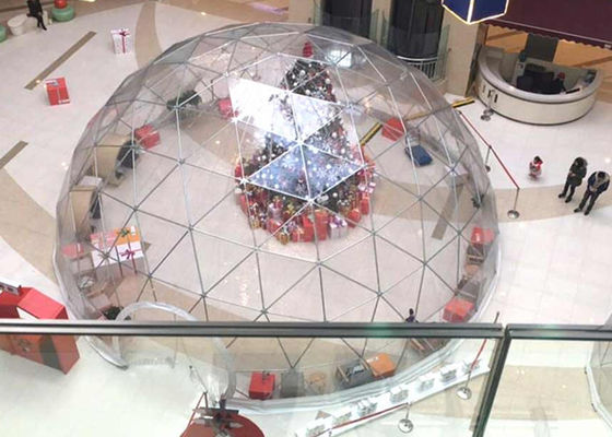 De draagbare 5m Geodetische Tent van het de Sterkader van de koepeltent Geodetische met Duidelijke Pvc-Dekking