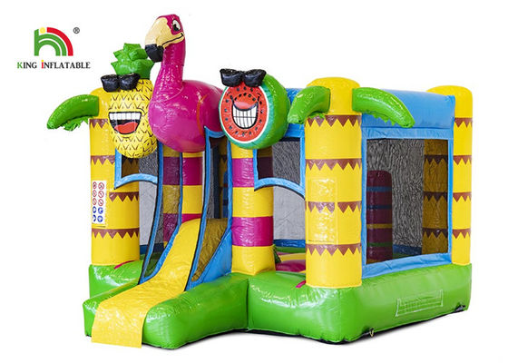 Kleuterschool 3m het Roze Opblaasbare Kasteel van Flamingobouncy met Dia