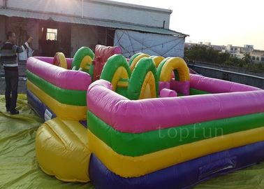 Plato-het geteerde zeildoek van pvc, het opblaasbare Spel van de pretparkhindernis voor jonge geitjes