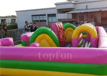 Plato-het geteerde zeildoek van pvc, het opblaasbare Spel van de pretparkhindernis voor jonge geitjes