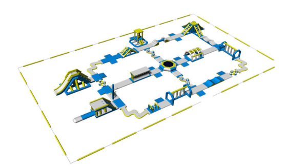 Het UVpark van het Weerstands Opblaasbare Water voor Zwembadenmeren
