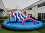 Aangepast pvc Unicorn Inflatable Playground Water Park voor Jonge geitjes