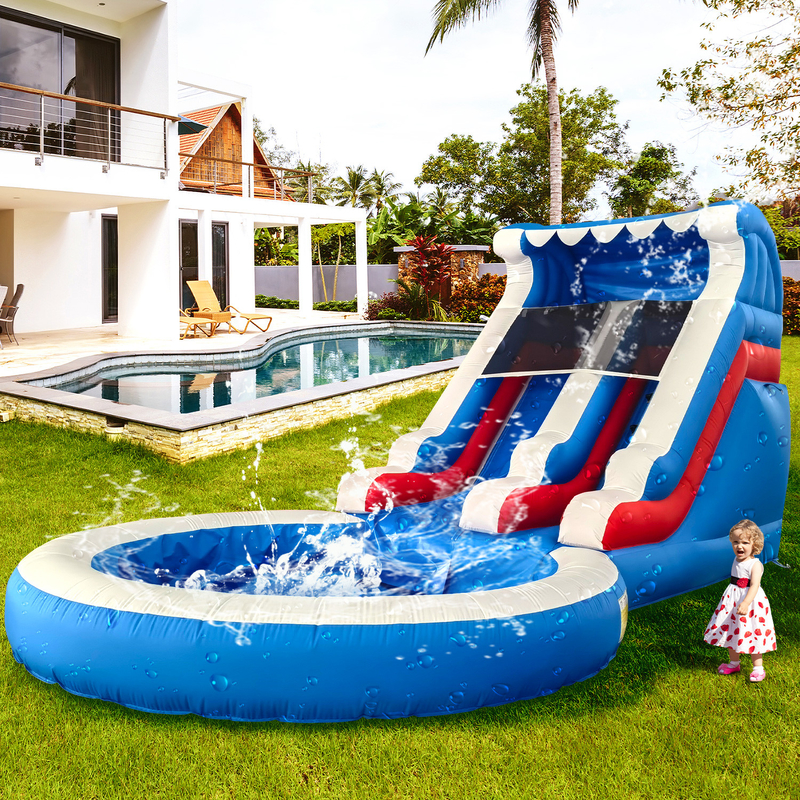 Fabriek directe verkoop opblaasbare waterslide met zwembad opblaasbare waterslides voor volwassenen en kinderen