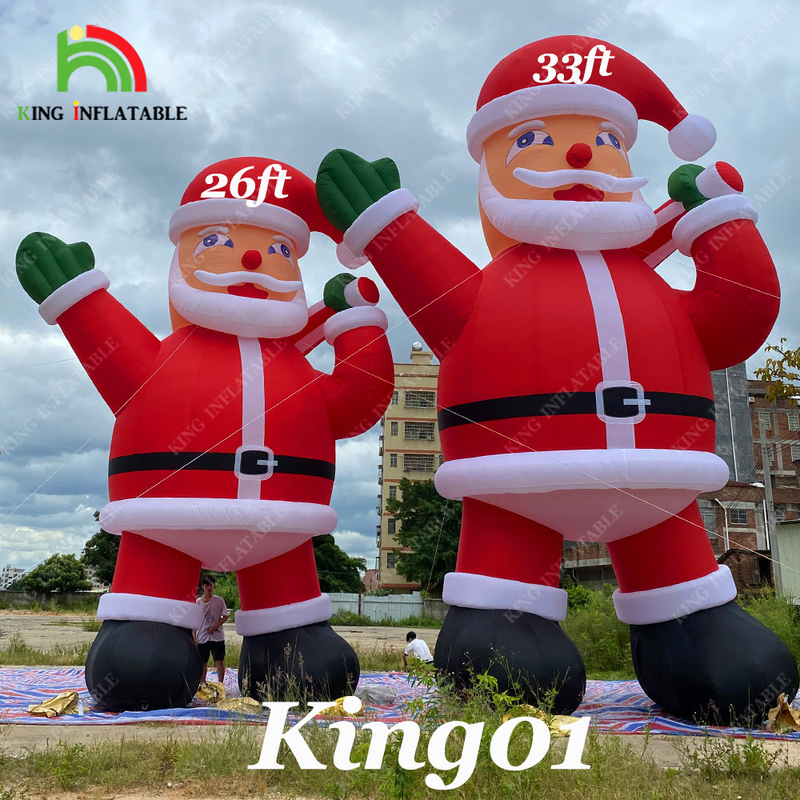 20ft 26ft 33ft reclame opblaasbare kerstman voor kerstfeest decoratie