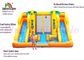 Yellow Blue Plato PVC Tarpaulin Blow Up Water Slide With Bouncer For Amusement