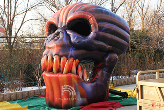 Het reuze Opblaasbare van de de Decoratie Opblaasbare Duivel van Halloween van de Schedelingang Hoofd van de het Skeletschedel voor Clubpartij