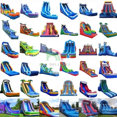 Fabriek Custom waterglijbaan opblaasbare commerciële kinderen Huur evenement opblaasbare waterglijbanen voor zwembad