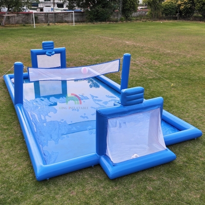 PVC opblaasbaar sportspel Blauw opblaasbaar watervolleybal Net Veld Voetbalveld Arena Hof Opblaasbaar voetbalveld Veld